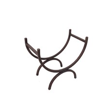 Rosewood Small Log Holder Iron Copper Antique Black Minimalist thumbnail 4