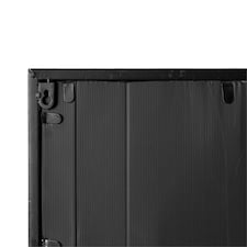 Charles Bentley Large Industrial Urban Wrought Iron Square Panel Mirror 95x120cm thumbnail 4