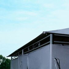 Charles Bentley 3m x 4m Steel Art Large Gazebo With Side Curtains Grey thumbnail 4