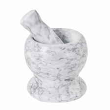 Argon Tableware Marble Pestle & Mortar Set - 13cm - Grey