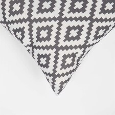 OHS 2 x Geometric Print Water Resistant Outdoor Garden Cushion Covers, 45x45cm - Grey thumbnail 5