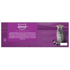 120 x 85g Whiskas 7+ Poultry Feasts Mixed Senior Wet Cat Food Pouches in Jelly thumbnail 4