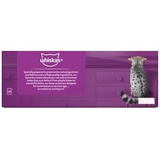 120 x 85g Whiskas 1+ Poultry Feasts Mixed Adult Wet Cat Food Pouches in Jelly thumbnail 4