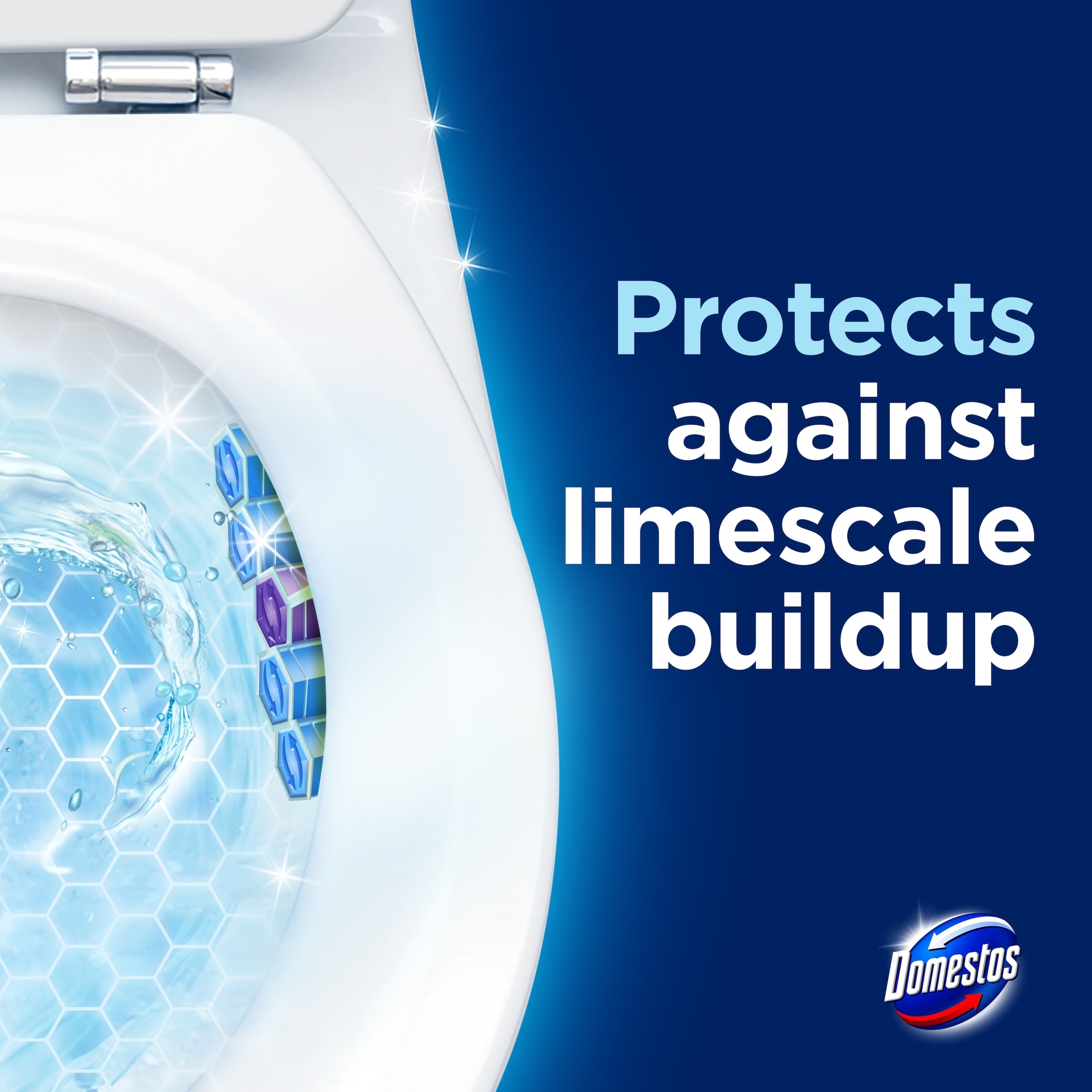 Domestos Power 5 Toilet Rim Block Freshener Ocean 2x 50g thumbnail 4