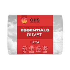 OHS Winter Lightweight Anti-Allergy Breathable 15 Tog Quilt Duvet, Double - White