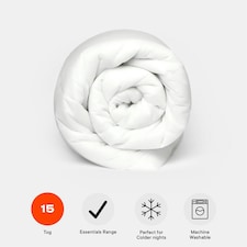 OHS Winter Lightweight Anti-Allergy Breathable 15 Tog Quilt Duvet, Double - White thumbnail 3