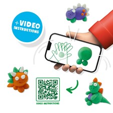 SES Creative FunDo Dinos Dough - 3x90g and 1x40g thumbnail 4