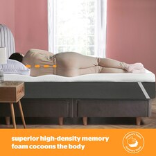 Silentnight Impress 5cm Thick Memory Foam Mattress Topper, Hypoallergenic, Orthopedic, King thumbnail 3