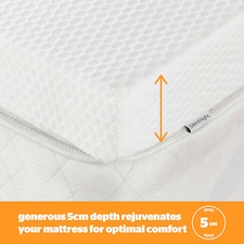Silentnight Impress 5cm Thick Memory Foam Mattress Topper, Hypoallergenic, Orthopedic, Single thumbnail 4