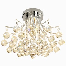 HOMCOM Modern K9 Crystal Chandelier Ceiling Lighting Pendant Lamp with 3 Light