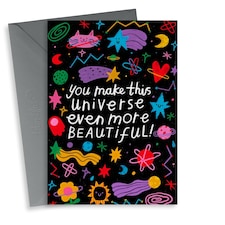 Cute Beautiful Universe Pride Card