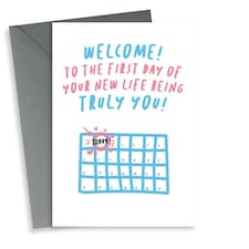Heartfelt First Day Being You Pride Card