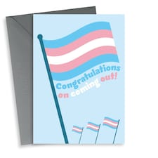 Cute Trans Coming Out Pride Card