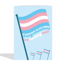Cute Trans Coming Out Pride Card thumbnail 2