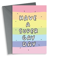 Funny Super Gay Pride Card