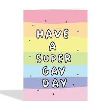 Funny Super Gay Pride Card thumbnail 2