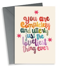Pretty Rainbow Words Pride Card