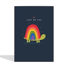 Cute Rainbow Tortoise Pride Card thumbnail 2