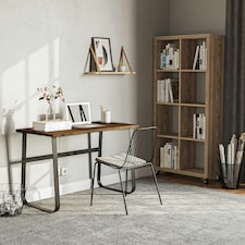 HOMCOM Industrial Writing Desk Laptop Table Home Office Study Workstation thumbnail 8