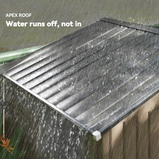 Outsunny 7 x 4ft Garden Shed Storage with Foundation Kit and Vents, Brown thumbnail 6