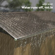 Outsunny 13 x 11ft Garden Shed Storage w/ Foundation Kit, Vent, Light Brown thumbnail 6