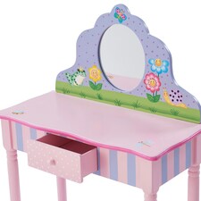 Teamson Kids Magic Garden Play Vanity Table and Stool Set thumbnail 4