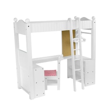 Teamson Kids Little Princess 18in Doll College Dorm Double Bunk Desk