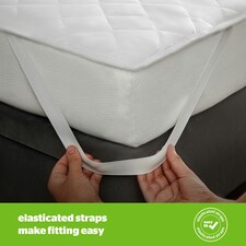 Silentnight Anti Allergy Mattress Protector, Bed Cover Topper, Easy Fit Straps, Dust Mite Protection, Single thumbnail 3
