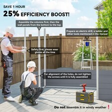 Outsunny 8 x 6ft Garden Shed Storage w/ Foundation Kit, Vents, Grey thumbnail 3