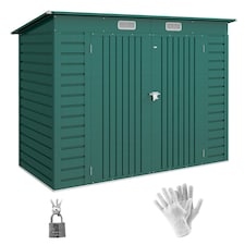Outsunny 8 x 4FT Metal Garden Storage Shed with Double Doors and Vents