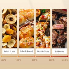 HOMCOM Mini Oven 16L Countertop Oven w/ Adjustable Temp Timer 1400W, Black thumbnail 8