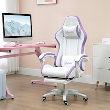 Vinsetto Racing Style Gaming Chair with Reclining, Footrest, Purple thumbnail 2
