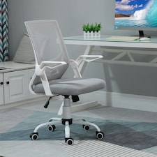 Vinsetto Mesh Swivel Office Chair Task Computer Chair w/ Lumbar Support, Grey thumbnail 2