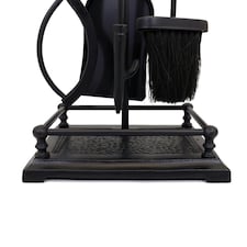 Lilac Fireside Companion Set Iron Frame Aluminium Handles Rectangular Base thumbnail 3