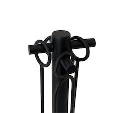 Olive Fireside Companion Set Tool Stand Circular Base Black Matte Finish thumbnail 2