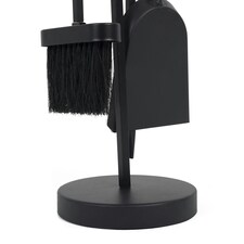 Elm Fireside Companion Set with Poker Brush Coal Shovel Contemporary Tool Holder thumbnail 3