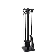 Palm Fireside Companion Set Tool Stand Square Base Black Matte Finish