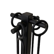 Palm Fireside Companion Set Tool Stand Square Base Black Matte Finish thumbnail 2