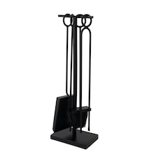 Redwood Fireside Companion Set Iron Tool Stand Matte Black