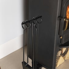 Redwood Fireside Companion Set Iron Tool Stand Matte Black thumbnail 5
