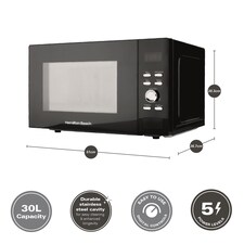 Hamilton Beach 30L Black Family Microwave thumbnail 10