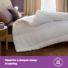 Silentnight Deep Sleep 7.5 Tog Lightweight Duvet, Hypoallergenic Quilt, Made in the UK, King | White thumbnail 3