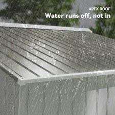 Outsunny 9 x 6FT Galvanised Garden Storage Shed with Sliding Door, Silver thumbnail 6