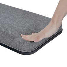 Teamson Home Portable Laptop Desk with Cushioned Bottom, Detachable LED Light & Mouse Pad, Brown/Grey thumbnail 5