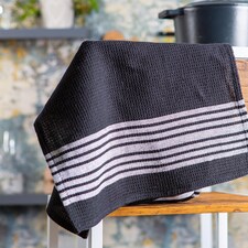 Nicola Spring Cotton Tea Towels - 60cm x 40cm - Black - Pack of 4 thumbnail 6