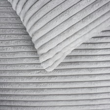 OHS Faux Fur Ribbed Fleece Duvet Cover and Pillowcase Bedding Set, Double - Silver thumbnail 3