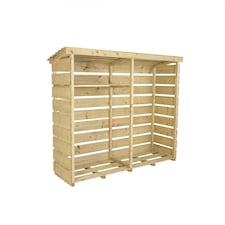 Charles Bentley FSC Nordic Spruce Wood Double Log Store Firewood Storage Heavy thumbnail 4