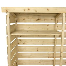 Charles Bentley FSC Nordic Spruce Wood Double Log Store Firewood Storage Heavy thumbnail 5