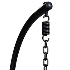 Charles Bentley Garden Wicker Rattan Patio Hanging Swing Chair Seat - Black thumbnail 2