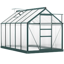 Outsunny 6x10ft Walk-In Polycarbonate Greenhouse Plant Grow Galvanized Aluminium thumbnail 9
